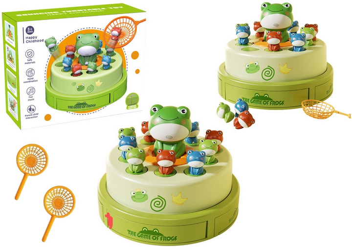 Інтерактивна іграшка Lean Toys Стрибаючі жабки Зелена (5905991033851) - зображення 2