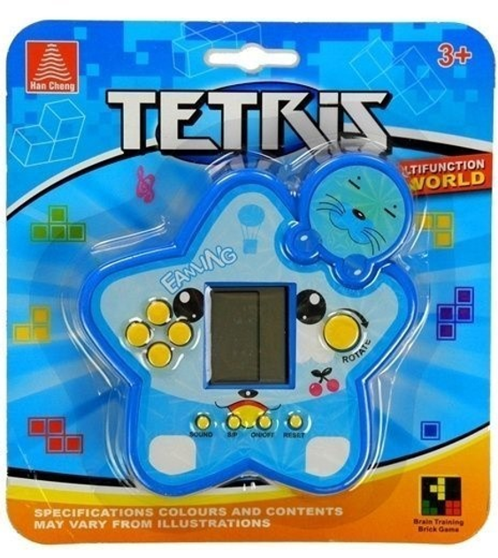Інтерактивна іграшка Lean Toys Консоль Тетріс Зірочка Блакитна (5902808159896) - зображення 1