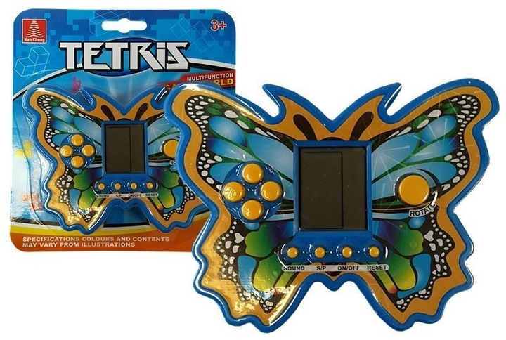 Zabawka interaktywna Lean Toys Konsola Tetris Motyl Niebieska (5902808159889) - obraz 2