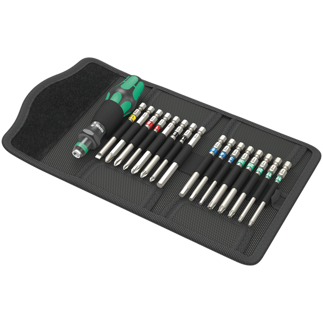 Отвертка Wera Kraftform Kompakt 60 Tool Finder со сменными битами 16 в 1 119мм (05059303001) - Фото 1 Отвертка Wera Kraftform Kompakt 60 Tool Finder со сменными битами 16 в 1 119мм (05059303001) - изображение 1