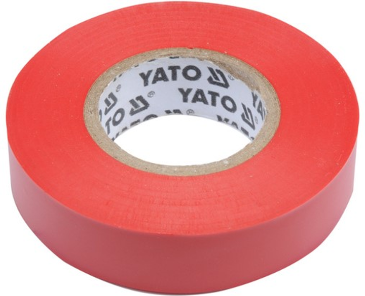 Taśma elektroizolacyjna Yato 15 mm x 20 m x 0.13 mm YT-81592 Czerwona (5906083815928) - obraz 1