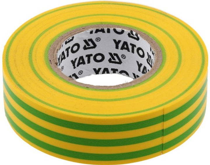 Taśma elektroizolacyjna Yato 19 mm x 20 m x 0.13 mm YT-81655 Żółto-zielona (5906083816550) - obraz 1