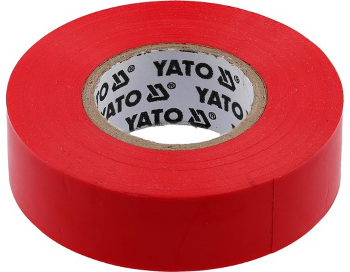 Taśma elektroizolacyjna Yato 19 mm x 20 m x 0.13 mm YT8166 Czerwona (5906083981661) - obraz 1