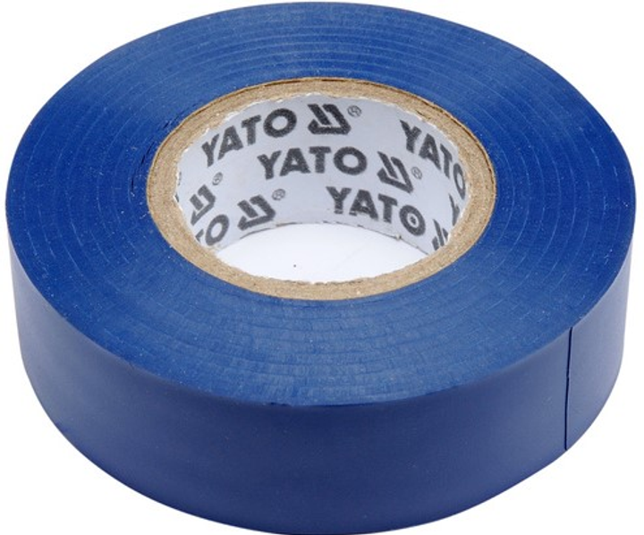 Taśma elektroizolacyjna Yato 19 mm x 20 m x 0.13 mm YT-81651 Niebieska (5906083816512) - obraz 1