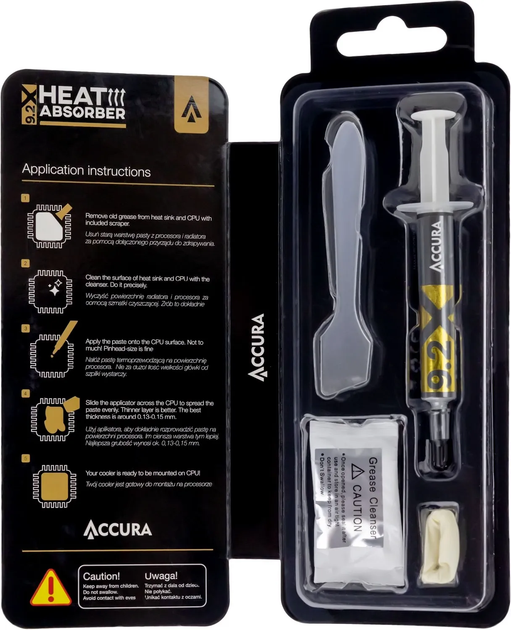 Pasta termoprzewodząca Accura Heat Absorber 9.2X Gray Set 2 g (5902846463818) - obraz 3