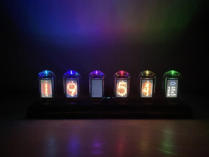 Настольные RGB часы в виде ламп 3 IPS-дисплеєм та Wi-Fi Nixie Tube Clock - изображение 4
