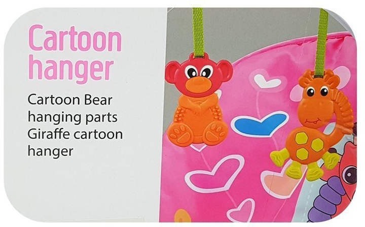 Kołyska-bujaczek Lean Toys 2w1 Różowa 8296 (5903802456752) - obraz 8