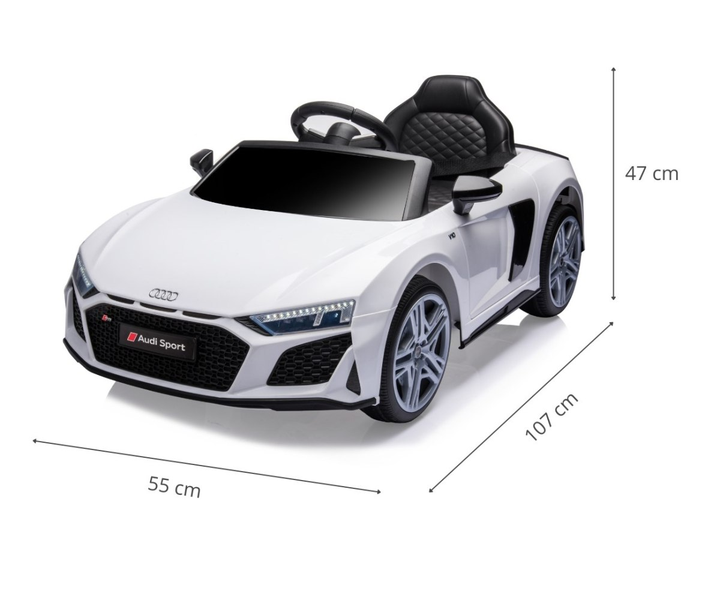 Автомобіль на акумуляторі Milly Mally Audi R8 Spyder Білий (5901761129298) - зображення 14