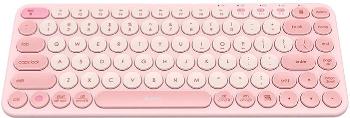 Klawiatura bezprzewodowa Baseus K01A Wireless Tri-Mode Baby Pink (6932172632977) - obraz 2