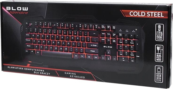 Клавіатура дротова Blow Adrenaline Cold Steel USB Black (84-214#) - зображення 3
