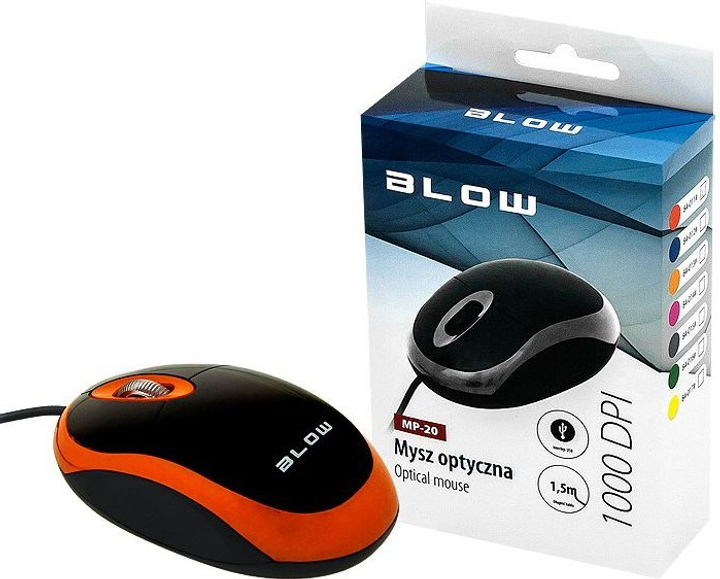 Миша Blow MP-20 USB Orange (84-013#) - зображення 2