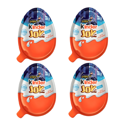 Набір Шоколадне Яйце 4шт Kinder Joy Batwheels 20g - Фото 1 Набір Шоколадне Яйце 4шт Kinder Joy Batwheels 20g - зображення 1