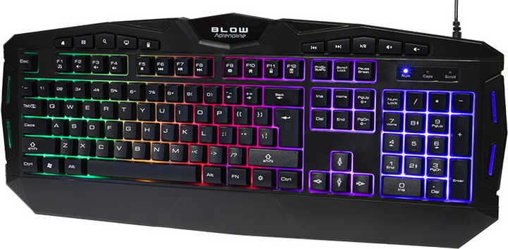 Klawiatura przewodowa Blow Adrenaline Hurricane 2 USB Black (84-222#) - obraz 1