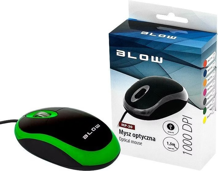Миша Blow MP-20 USB Green (84-016#) - зображення 2