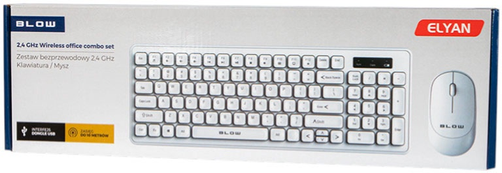 Zestaw bezprzewodowy Blow KM-5 White (5900804118473) - obraz 3