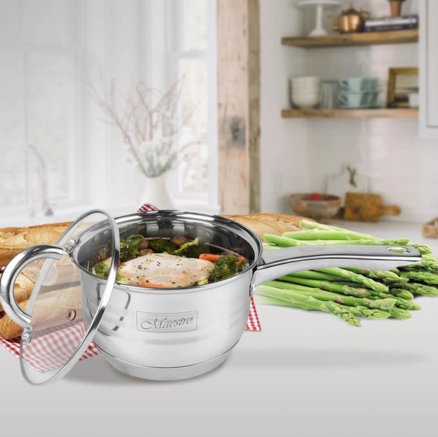 Стійка нержавіюча Maestro 160 мм x 2.1 л з кришкою MR-3513-16S (MR-3513-16S) - Фото 1 Стійка нержавіюча Maestro 160 мм x 2.1 л з кришкою MR-3513-16S (MR-3513-16S) - зображення 1