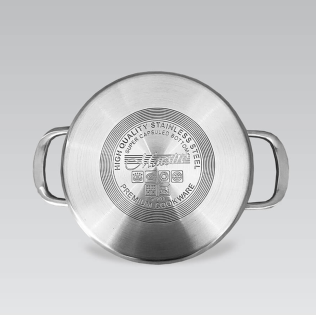 Кастрюля нержавеющая Maestro 200 мм x 2.5 л с крышкой (MR-3505-20) - Фото 3 Кастрюля нержавеющая Maestro 200 мм x 2.5 л с крышкой (MR-3505-20) - изображение 3