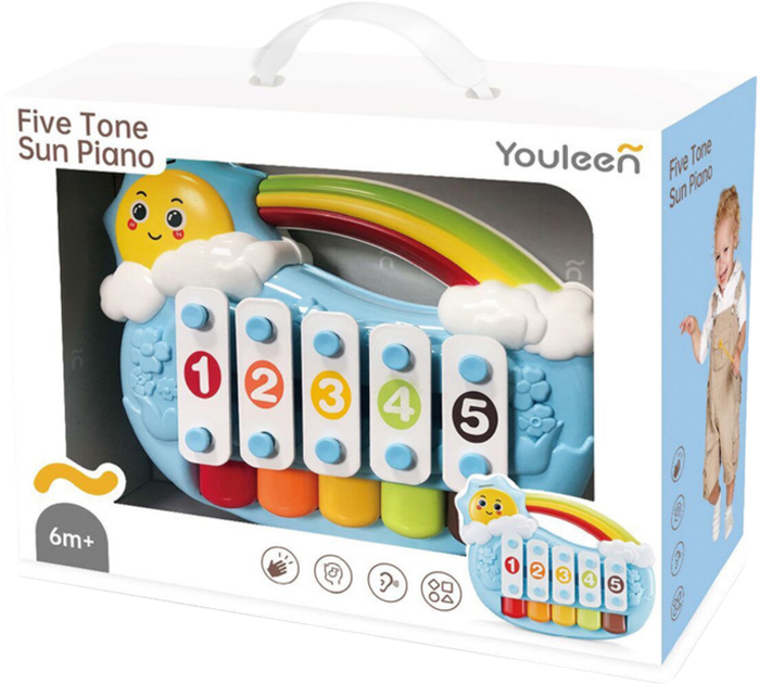 Піаніно навчальне Lean Toys Сонечко Блакитне 22668 (5905991050179) - зображення 1