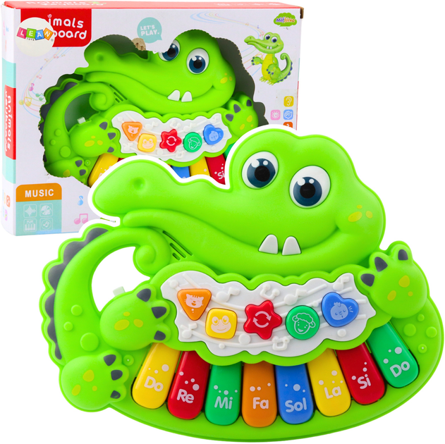 Pianinko interaktywne Lean Toys Zielone 22870 (5905991052197) - obraz 2