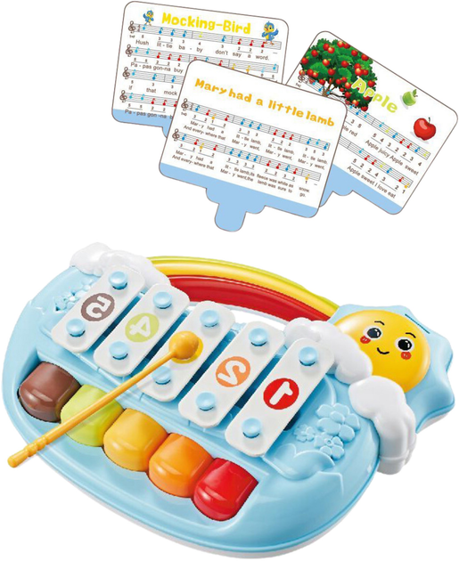 Піаніно навчальне Lean Toys Сонечко Блакитне 22668 (5905991050179) - зображення 3