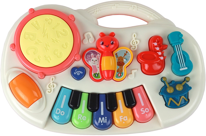 Pianinko edukacyjne Lean Toys Instrumenty z bębnem 17267 (5905991000907) - obraz 3