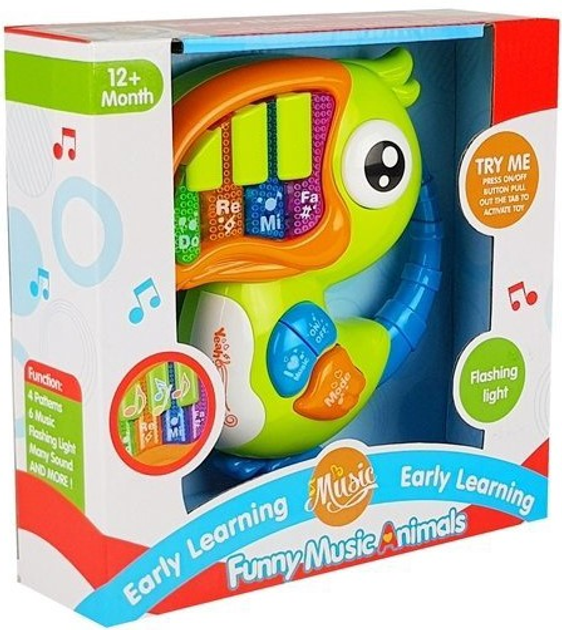 Піаніно-органчик Lean Toys Do Re Mi Папуга Зелений 4066 (5907625580571) - зображення 1
