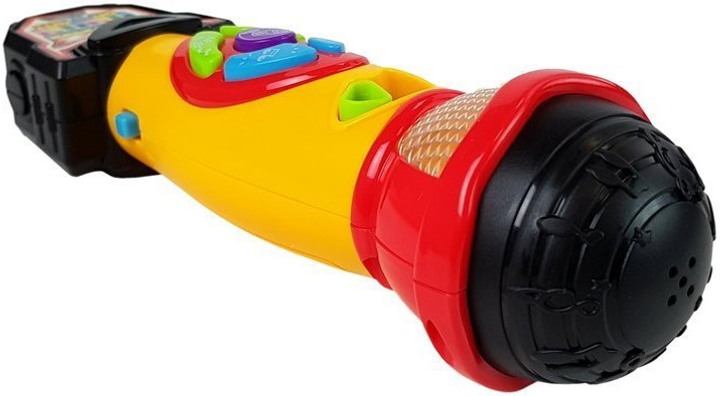 Mikrofon Lean Toys Karaoke nagrywający piosenki Żółto-czarny 7570 (5905214972912) - obraz 4