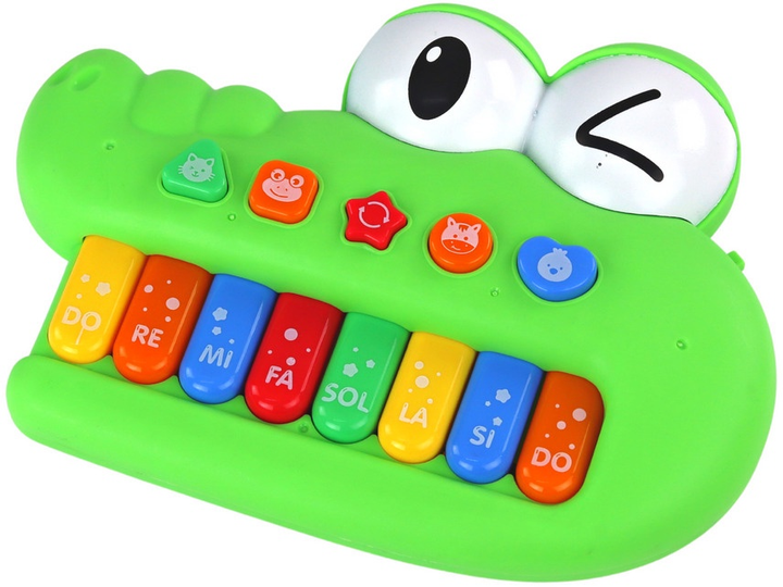 Піаніно навчальне музичне Lean Toys Крокодил Зелений 17674 (5905991005247) - зображення 3