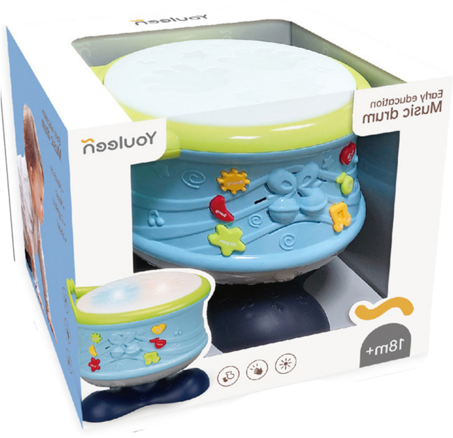 Bębenek Lean Toys interaktywny edukacyjny Niebieski 22637 (5905991049869) - obraz 1