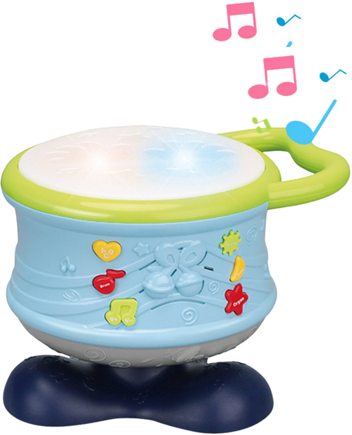Bębenek Lean Toys interaktywny edukacyjny Niebieski 22637 (5905991049869) - obraz 3