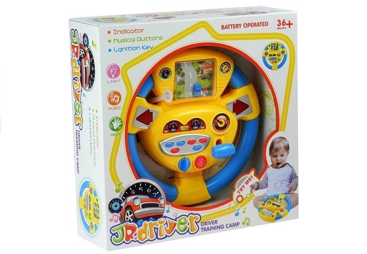 Інтерактивне кермо для малюків зі звуками LEAN Toys 2416 (5905323218536) - зображення 1