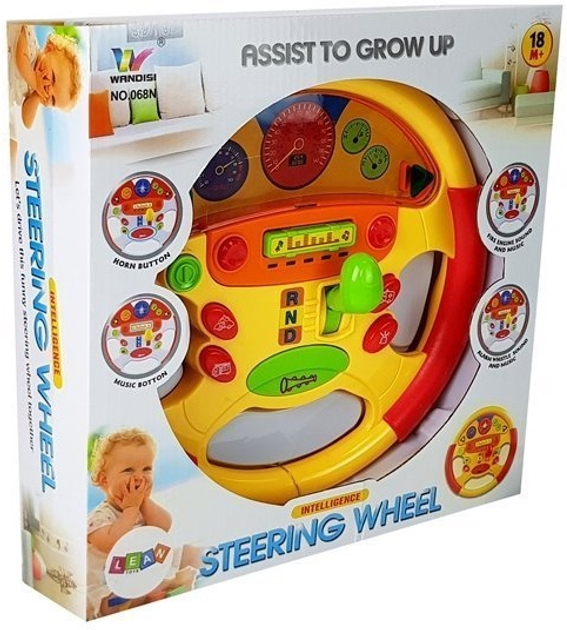 Kierownica edukacyjna LEAN Toys z efektami dźwiękowymi i świetlnymi 6865 (5904665996232) - obraz 1