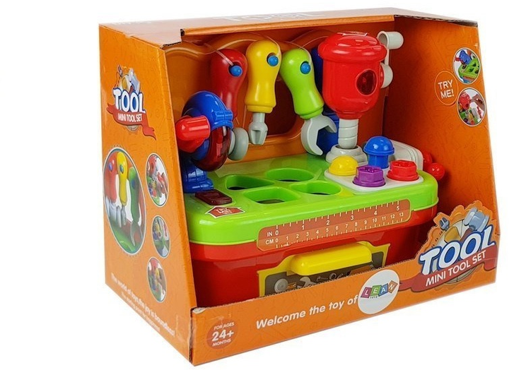 Sorter-warsztat dla niemowląt LEAN Toys z narzędziami 7225 (5905323218727) - obraz 1