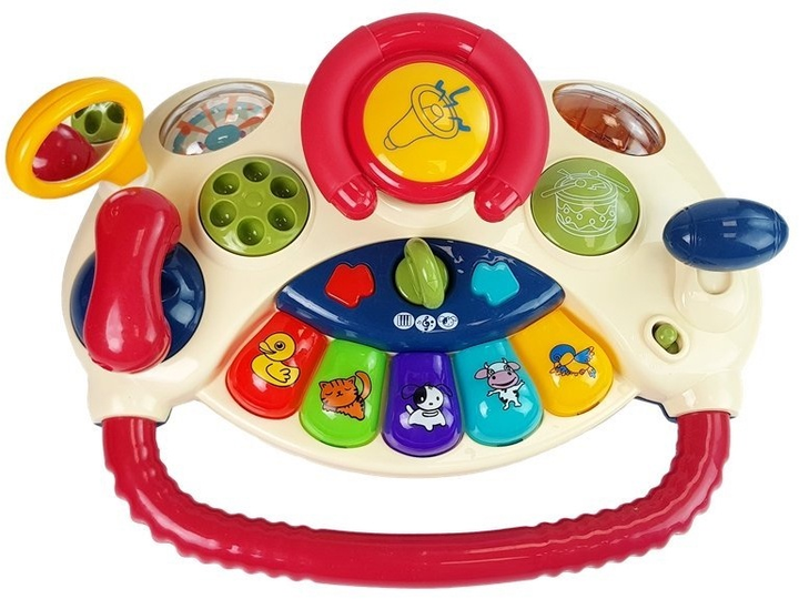 Kierownica interaktywna LEAN Toys z pianinkiem i odgłosami zwierząt 8493 (5903802458824) - obraz 3