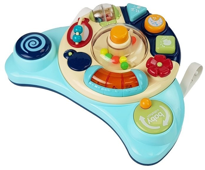 Interaktywny panel dla dzieci LEAN Toys z muzyką i dźwiękami zwierząt, niebieski 8498 (5903802458879) - obraz 4