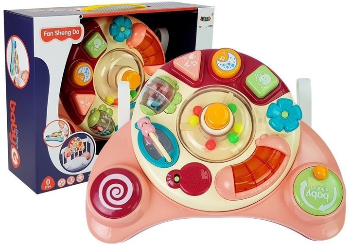 Інтерактивна дитяча панель LEAN Toys з музикою та звуками тварин Рожева 8499 (5903802458886) - зображення 2
