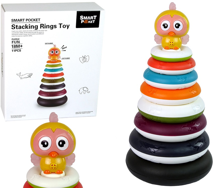 Розвиваюча пірамідка з кільцями LEAN Toys Качечка 11611 (5905214975760) - зображення 2