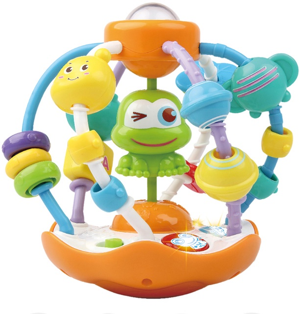 Інтерактивна іграшка LEAN Toys Жабеня м'яч зі світлом та музикою 12673 (5905214977115) - зображення 3