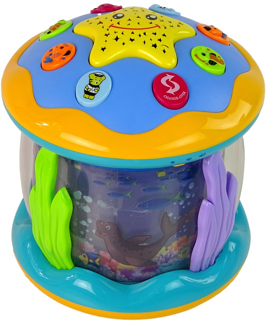 Lampka-projektor gwiazd wielofunkcyjna nocna LEAN Toys Ocean: podwodny świat 14604 (5905515350587) - obraz 3