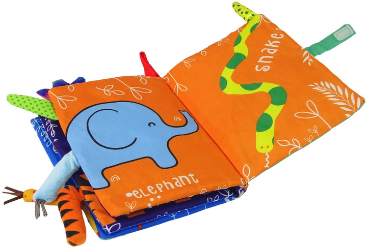 Miękka książka z zabawkami dla niemowląt LEAN Toys Dżungli Kolorowa 15584 (5905679071175) - obraz 2