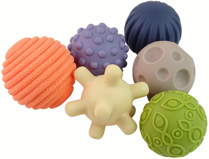 Zestaw piłeczek sensorycznych LEAN Toys 6 sztuk Kolorowy 15956 (5905679075029) - obraz 4