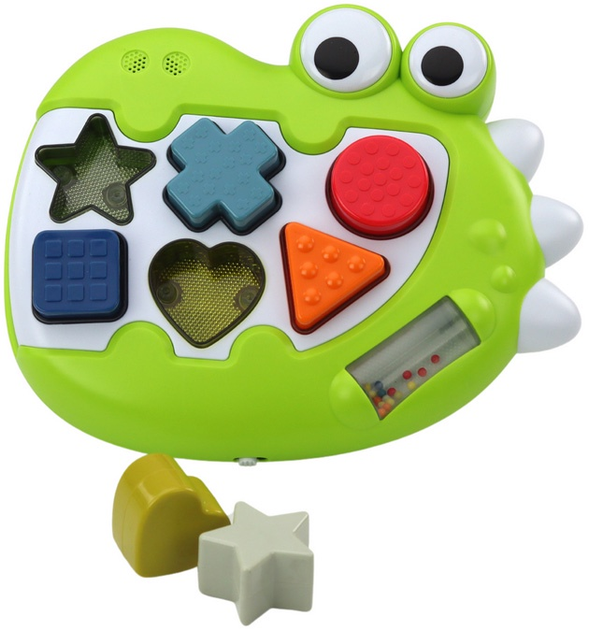 Sorter sensoryczny LEAN Toys Dinozaur grający melodie z układanką 17711 (5905991005612) - obraz 4