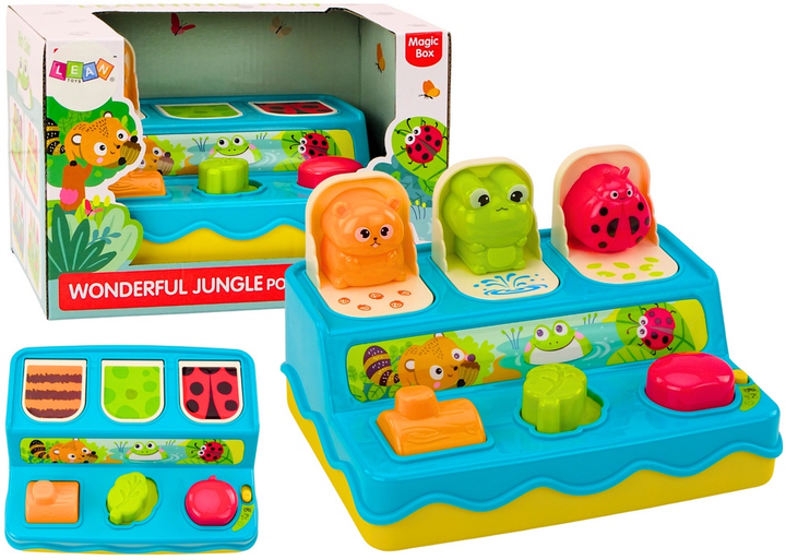 Гра для дітей LEAN Toys Pop-up зі спливаючими тваринами світлом і звуками 18038 (5905991014010) - зображення 2