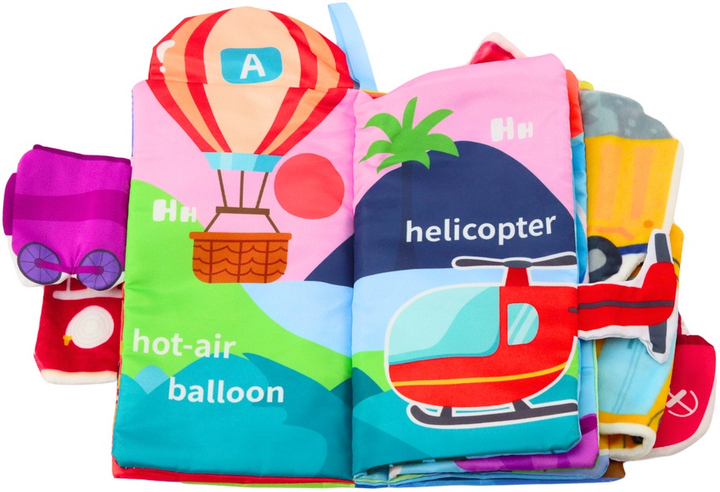 Książeczka miękka edukacyjna LEAN Toys Auta i pojazdy szeleszcząca Kolorowa 18060 (5905991014058) - obraz 4