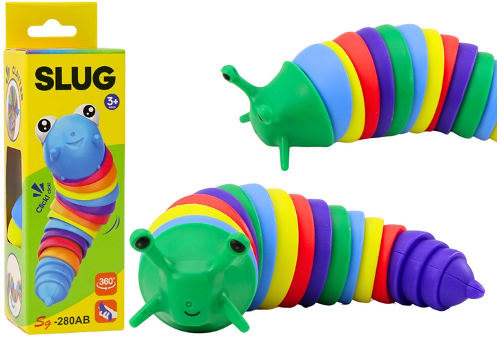 Zabawka sensoryczna LEAN Toys Gąsienica giętka i antystresowa Kolorowy 18445 (5905991016984) - obraz 2