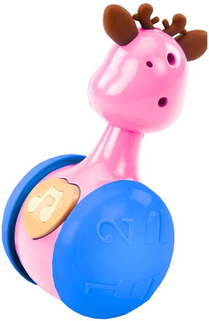 Іграшка LEAN Toys Олень з бісером і пищалкою Рожевий 20176 (5905991023616) - зображення 2