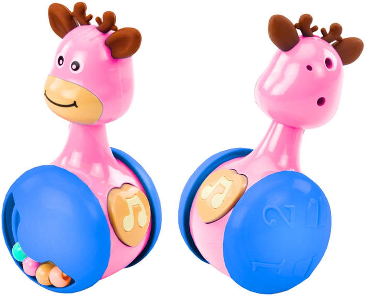 Іграшка LEAN Toys Олень з бісером і пищалкою Рожевий 20176 (5905991023616) - зображення 3