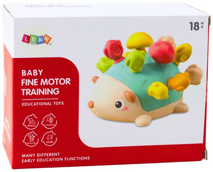 Zabawka sensoryczna dla niemowląt LEAN Toys Jeżyk z patyczkami Kolorowa 21213 (5905991037088) - obraz 1