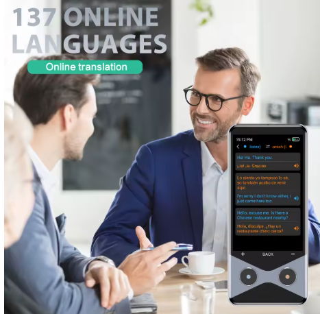 Перекладач Розумний портативний голосовий Ai Translator V9000, 16 офлайн мов 138 онлайн мов, фото переклад 74 мовами 1700 mAh - зображення 5