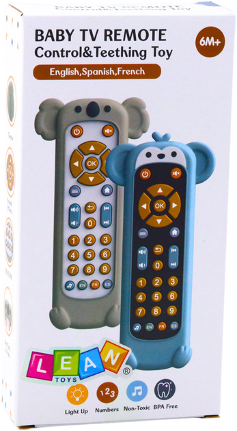 Pilot interaktywny dla malucha LEAN Toys Koala z sylikonową obudową Beżowy 22899 (5905991052487) - obraz 1